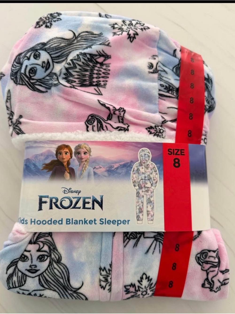Disney Frozen Kids Hooded Blanket Sleeper - Pink, Blue, White